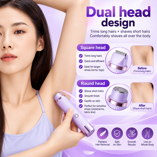 Double Head Electric Shaver – Gentle Body & Facial Hair Remover
