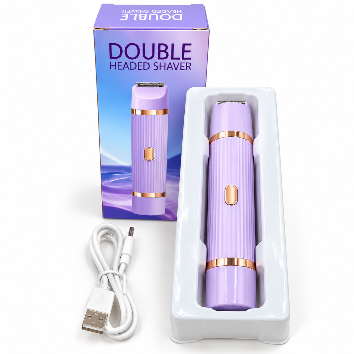 Double Head Electric Shaver – Gentle Body & Facial Hair Remover