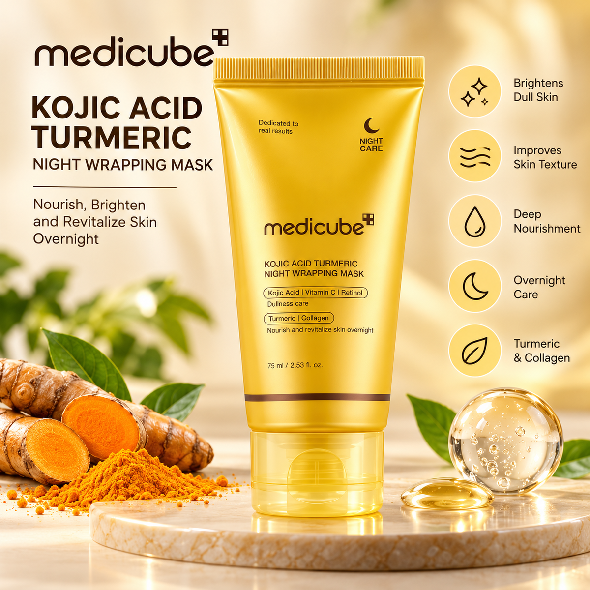Kojic Acid Turmeric Night Wrapping Mask (75ml)