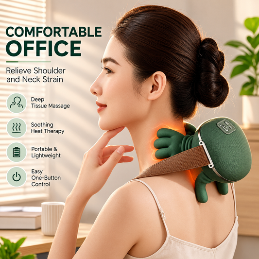 Electric Shoulder & Neck Massager – Deep Tissue Shiatsu Kneading