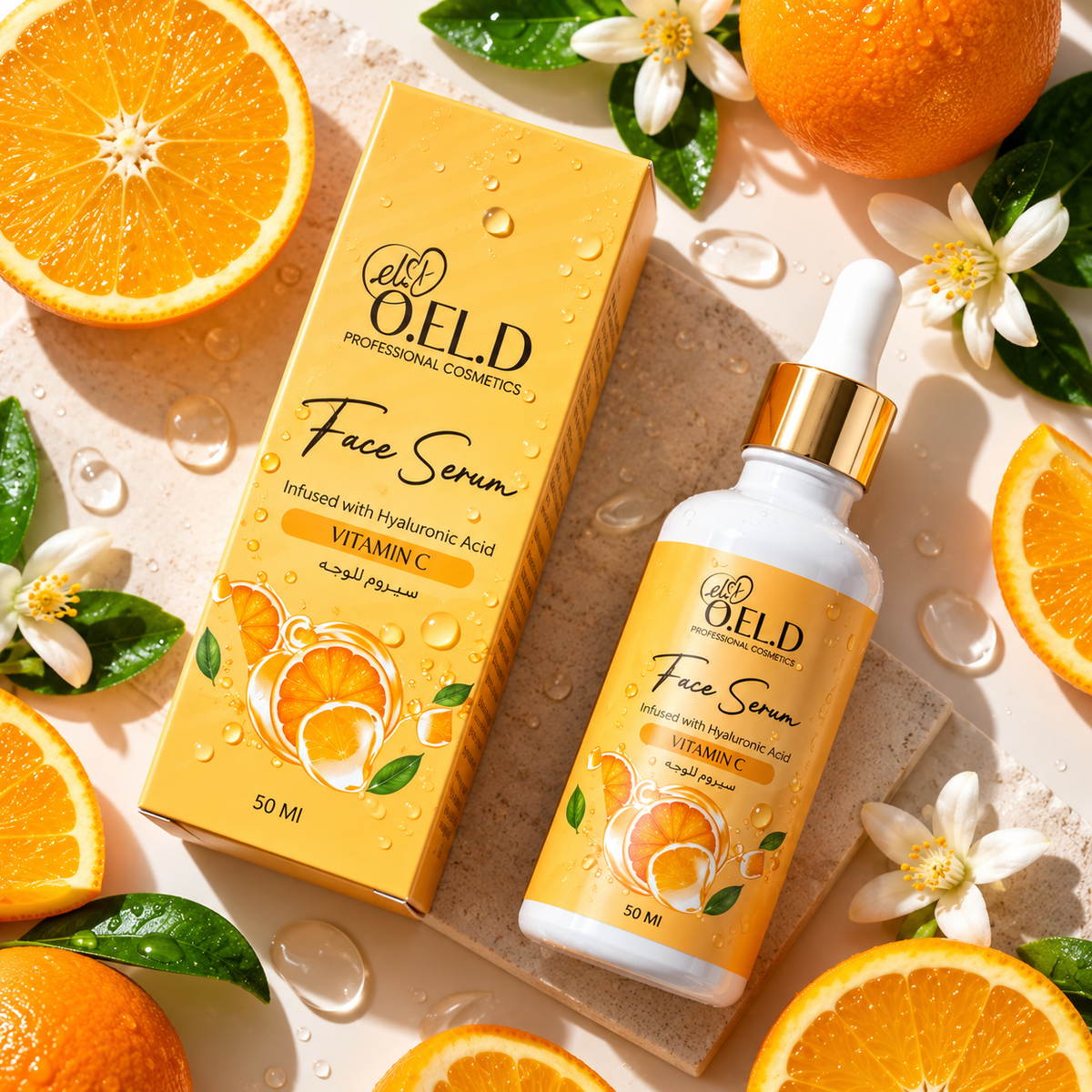 Professional Vitamin C & Hyaluronic Acid Face Serum (50ml)