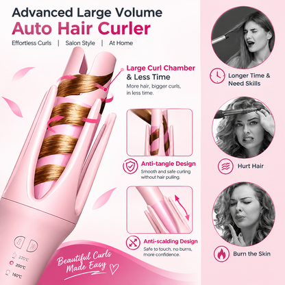 Automatic Rotating Hair Curler – Smart Anti-Scald Styler