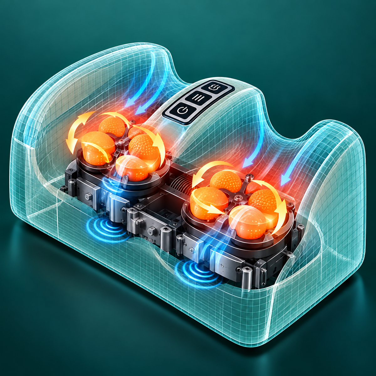 Electric Foot & Calf Shiatsu Massager – Deep Tissue Kneading & Heat Therapy