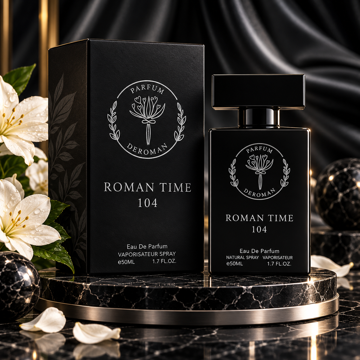 Roman Time 104 Eau De Parfum (50ml) – Premium Luxury Black Fragrance