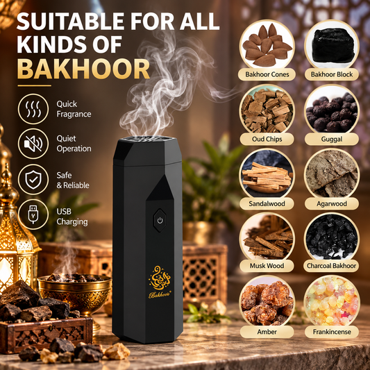 Electric Bakhoor Hair Comb – Portable Incense Burner