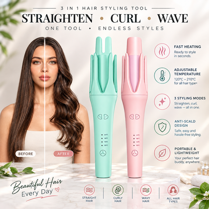 Automatic Rotating Hair Curler – Smart Anti-Scald Styler
